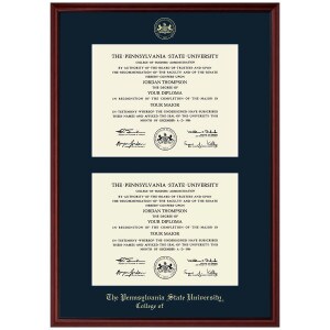 #101 College of… double diploma frame Camby (Mahogany)